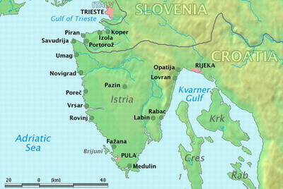 Istrie mapa